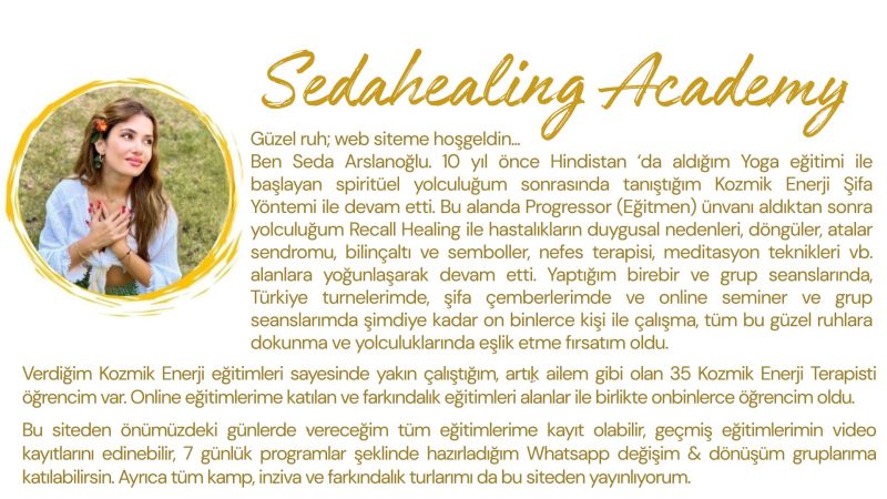 Seda Arslanoğlu - Sedahealing Academy