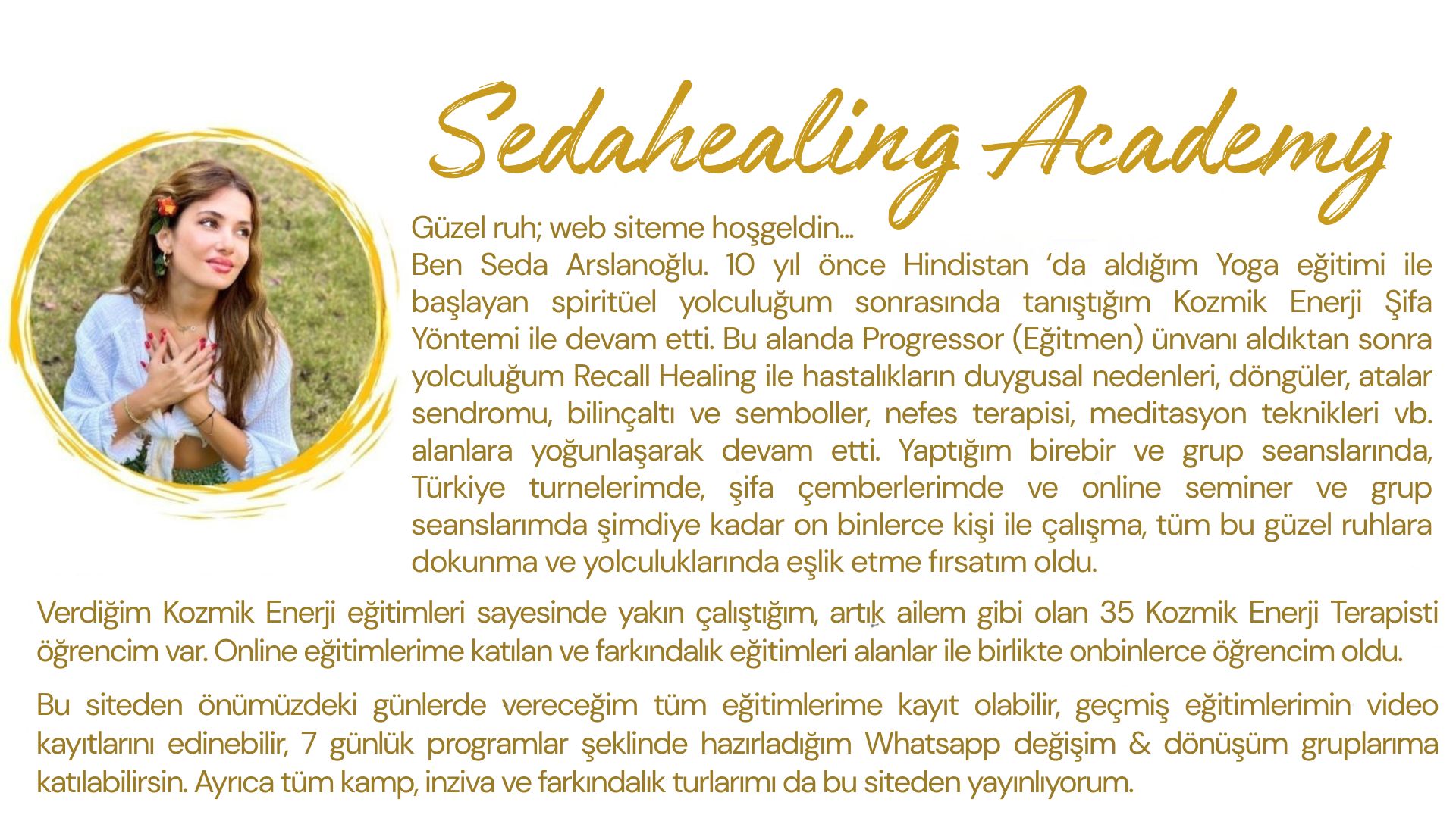 Seda Arslanoğlu - Sedahealing Academy